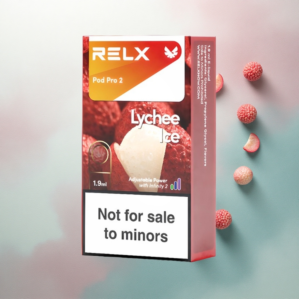 Relx Pod Pro 2 Vape Device Lychee Ice 0mg/ml 1.9ml 3 Voltage Modes