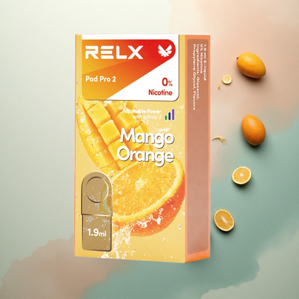 Relx Pod Pro 2 Vape Device Mango Orange 0mg/ml 1.9ml Smooth Mode 6.5W