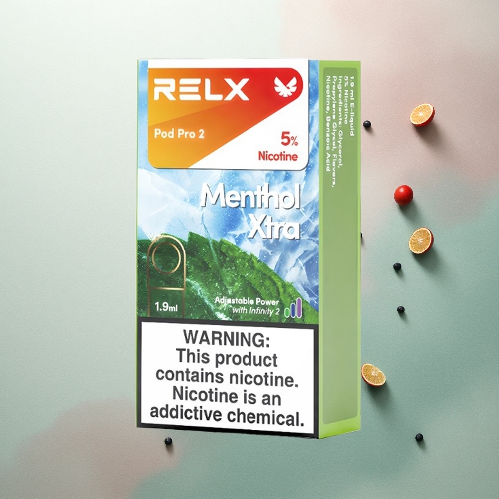 Relx Pod Pro 2 Vape Device Menthol Xtra 50mg/ml Nicotine 1.9ml 8W Boost