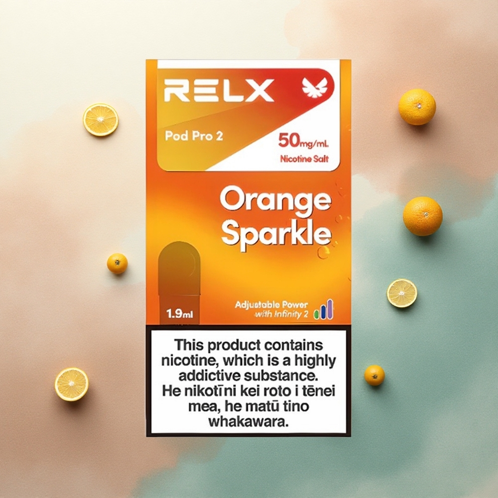 Relx Pod Pro 2 Vape Device Orange Sparkle 50mg/ml Nicotine 1.9ml 5.5W-8W