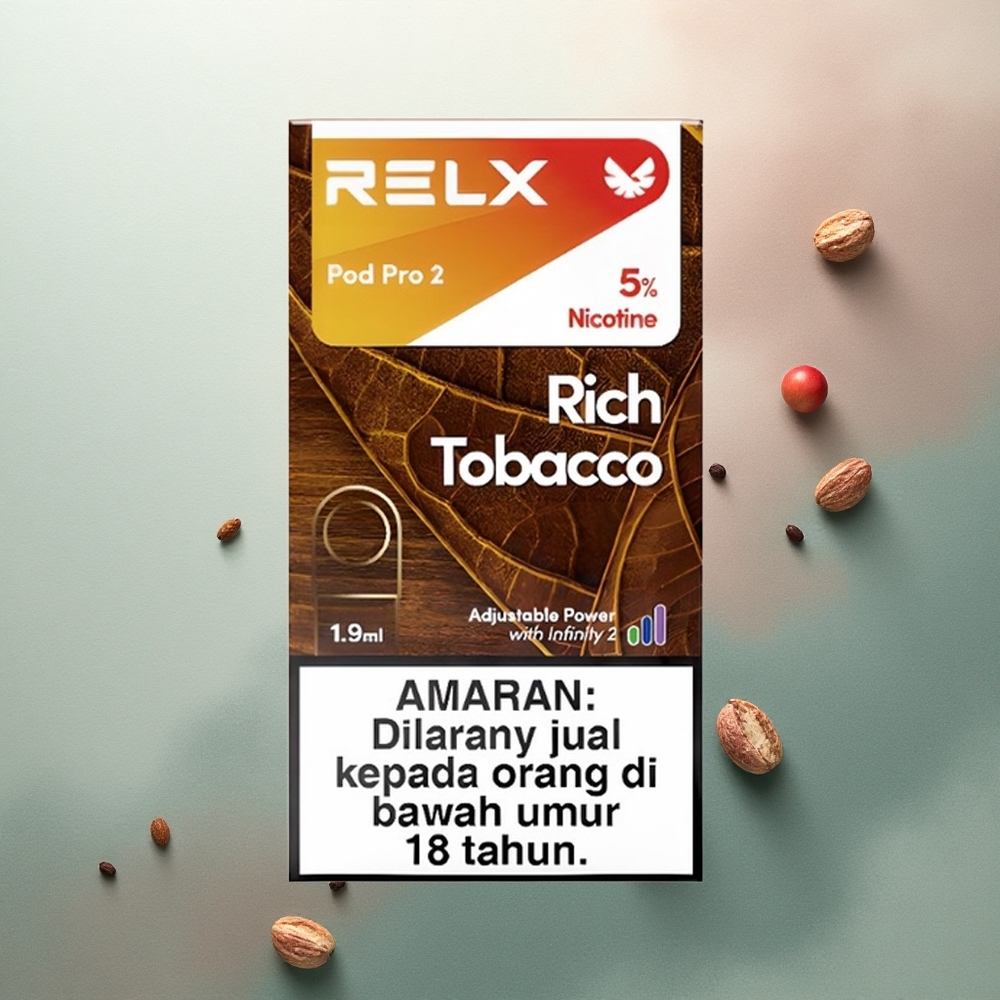 Relx Pod Pro 2 Vape Device Rich Tobacco 50mg/ml Nicotine 1.9ml 3 Voltage Adjustment