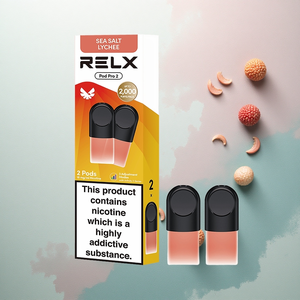 Relx Pod Pro 2 Vape Device Sea Salt Lychee 1.9ml 18mg/ml Nicotine 3 Modes
