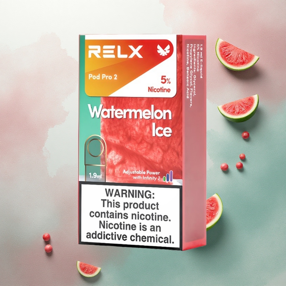 Relx Pod Pro 2 Vape Device Watermelon Ice 50mg/ml Nicotine 1.9ml Capacity 3 Modes Eco Smooth Boost