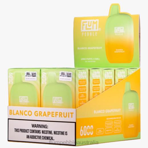 FLUM PEBBLES 6000 PUFFS 10 PACKS Blanco Grapefruit - Flum float vape Australia BN54V11