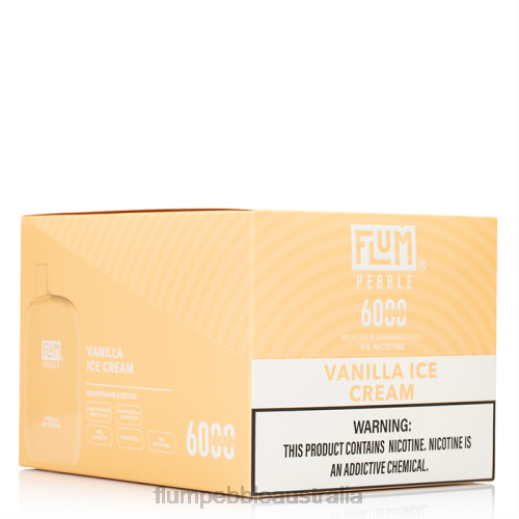 FLUM PEBBLES 6000 PUFFS 10 PACKS Vanilla Ice Cream - Flum Pebbles flavors BN54V85