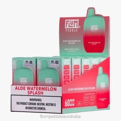 FLUM PEBBLES 6000 PUFFS 10 PACKS Aloe Watermelon Splash - Flum Pebbles flavors BN54V5